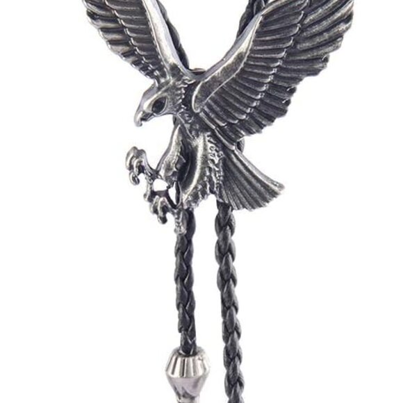 Native American Bolo Tie Rodeo Cowboy Leather - Picture 2 of 7